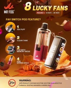 MR FOG – Thanksgiving Giveaway: Switch Pod & AURA Testers