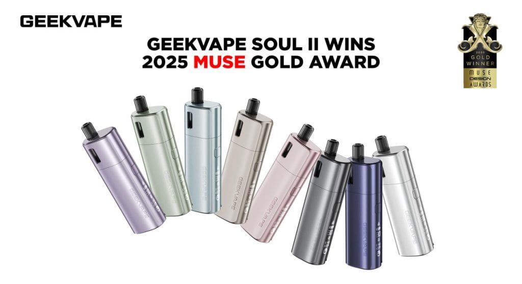 Geekvape SOUL II Earns Global Acclaim with 2025 MUSE Design Gold Award