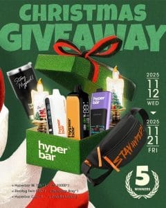 Hyperbar – Christmas Giveaway with BE 70K & Zerofog Twin 50K