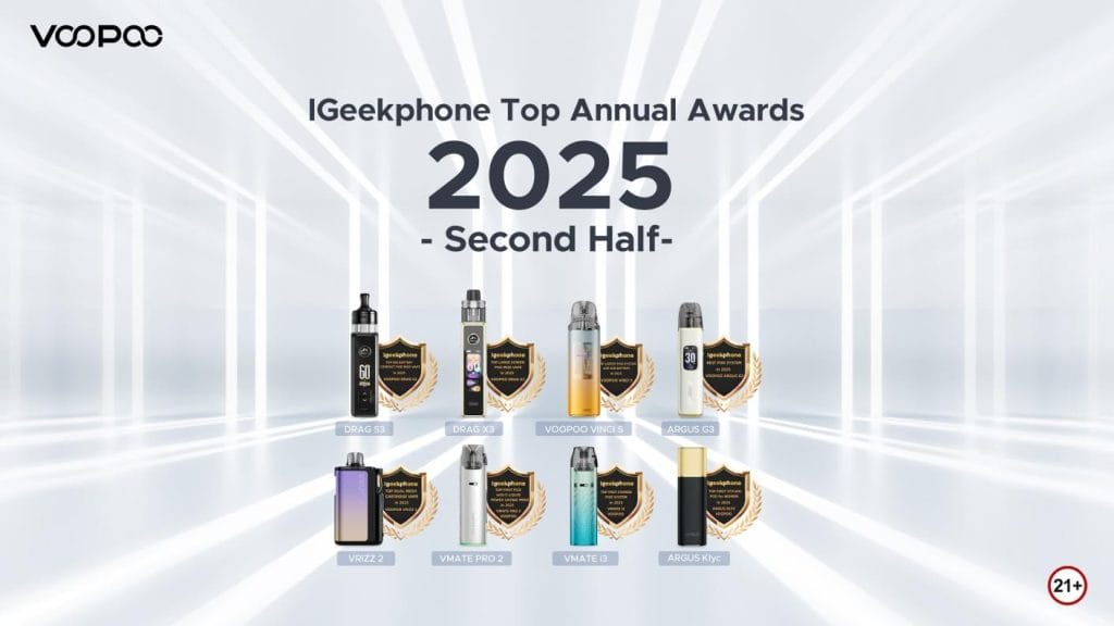 VOOPOO Awards from MUSE Design Awards and iGeekphone